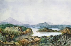 Paisaje con un lago